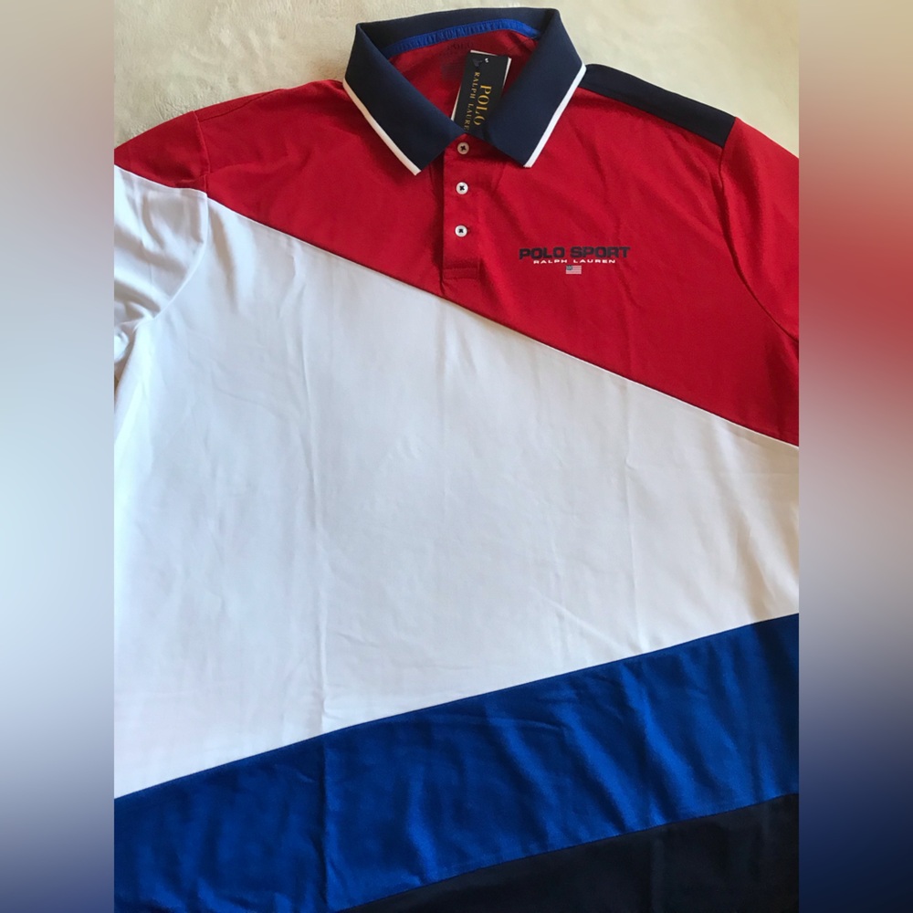 Polo Sport Ralph Lauren Red and Blue Polo Shirt